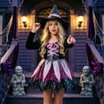 thumbnail image 2 of Gunia Girls Witch Tutu Dress Outfits Halloween Costume Cosplay Dress Role Play For Toddler Kids Holiday Party Dress Up Play,Size 4-16 Years, 2 of 4