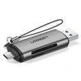 thumbnail image 1 of Universal micro SD card reader for USB 3.0 and USB-C 3.0, gray, 1 of 5