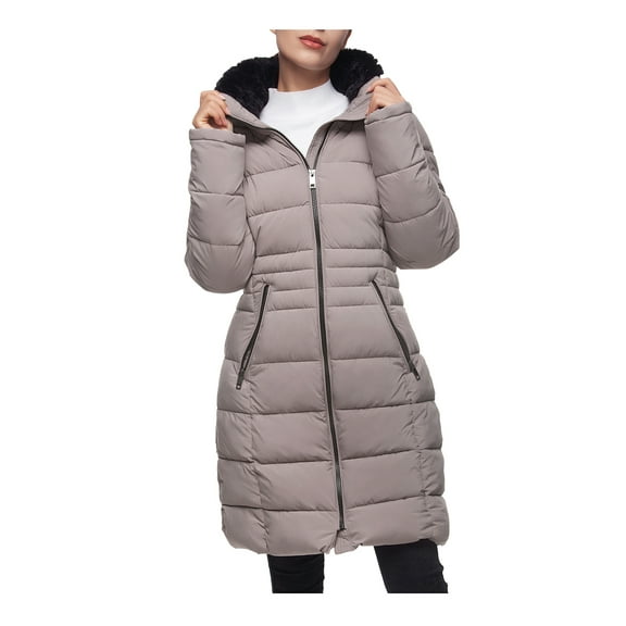 Rokka&Rolla Women's Heavy Long Winter Coat with Fleece Hood Parka Jacket