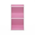 thumbnail image 2 of Pemberly Row Contemporary 2-Tier Open Shelf Bookcase in Pink/White, 2 of 6