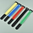 thumbnail image 3 of 10 Pcs Attaches de Câble en Nylon Boucle Inversée Largeur 2cm Ruban Adhésif Magique Réutilisable Boucle de Fixation Durable 30x2cm-Noir 10 Pcs, 3 of 6