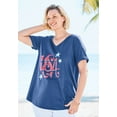 thumbnail image 4 of Woman Within Women's Plus Size Cuffed Americana Print Tee, 4 of 5
