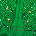 thumbnail image 6 of JOANKDMI Unisex Adult Ringmaster Showman Steampunk Magician Costume Sequined Tailcoat Jacket with Chain Details for Circus Carnival Party Stage Fancy Dress Garments, 6 of 8