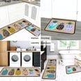 thumbnail image 4 of Summer Pineapple Kitchen Rug Set,Modern Colorful Abstract Pineapple Runner Rugs with Rubber Backing,Throw Rugs Washable for Kitchen Sink,Laundry Room,Standing Desk,Indoor Cute Home Decor, 4 of 5