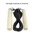 thumbnail image 3 of Hearth & Gear 7.87ft Jumping Rope Workout Rope Adjustable Sports Wooden Handle Home Or Gym Personal Training Rope Long Speed Exercise Cardio Leg Stretching Strap for Bolster Yoga Rectangular Node Yoga, 3 of 7