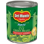 (4 pack) (4 Pack) Del Monte Fresh Cut Blue Lake Cut Green Beans, No Salt Added, 8 Oz