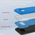 thumbnail image 3 of KOMI for Google Pixel 8a Case, Silicone Phone Case with 1 Screen Protector, Soft Anti-Scratch Microfiber Lining, Full Body Shockproof Slim Cover Support Wireless Charging, Blue, 3 of 5