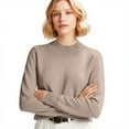 thumbnail image 4 of Cozy Sweaters for Women Soft Cable Long-Sleeve Crewneck Tops Complexion XL, 4 of 5