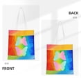 thumbnail image 3 of DouZhe Reusable Grocery Bags, Rainbow Heaven LGBT Butterfly Lightweight Polyester Canvas Cloth Tote Bag for Travle Gym Shopping School, 15" x 16", 3 of 7