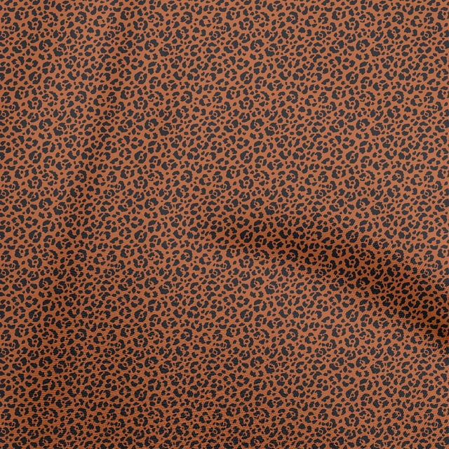 oneOone Polyester Spandex Rust Brown Fabric Print Sewing Material Print Fabric By The Yard 56 Inch Wide