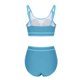 thumbnail image 5 of Conjunto de bikini con cuello en U y espalda descubierta ajustable para mujer, traje de baño de poliéster con bloques de color, 5 of 8