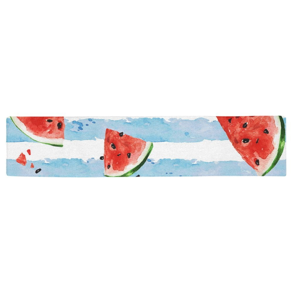 WOOR Double-Sided Watermelon Table Runner 13 x 70 Inches Long,Table Cloth Runner for Wedding Party Holiday Kitchen Dining Home Everyday Decor WOOR Double-Sided Watermelon Table Runner 13 x 70 Inches Long,Table Cloth Runner for Wedding Party Holiday Kitchen Dining Home Everyday Decor