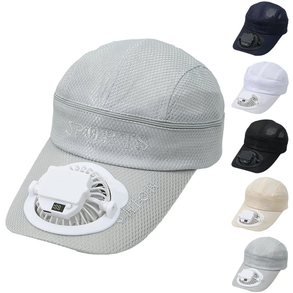 jiaxiM Solar Powered Fan Hat Cooling Wide Brim Sun Hat with Solars Fan Solar Usb Dual Power Supply Fishing Hats for Women Sun Visors for Women Wide Brim for Outdoor Fishing, Hiking Gardening