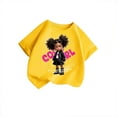 thumbnail image 1 of GDREDA Vêtements Fille Enfant Filles Mignon Graphique Col Rond T-Shirt Manches Courtes Été Décontracté T-Shirt Robe Jaune, 13-14 Ans, 1 of 3