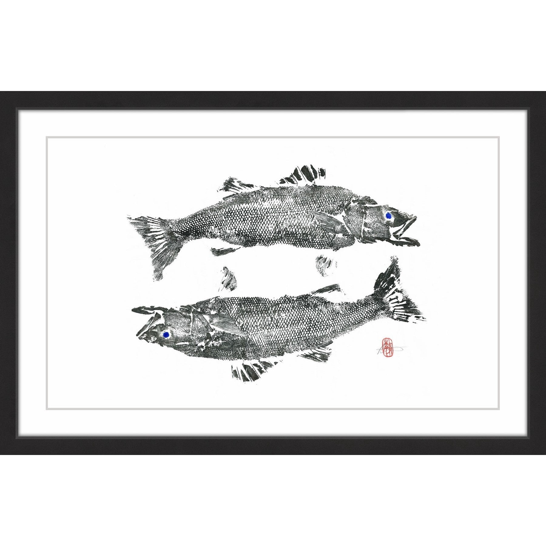 Marmont Hill "Sea Bass" Framed Painting Print