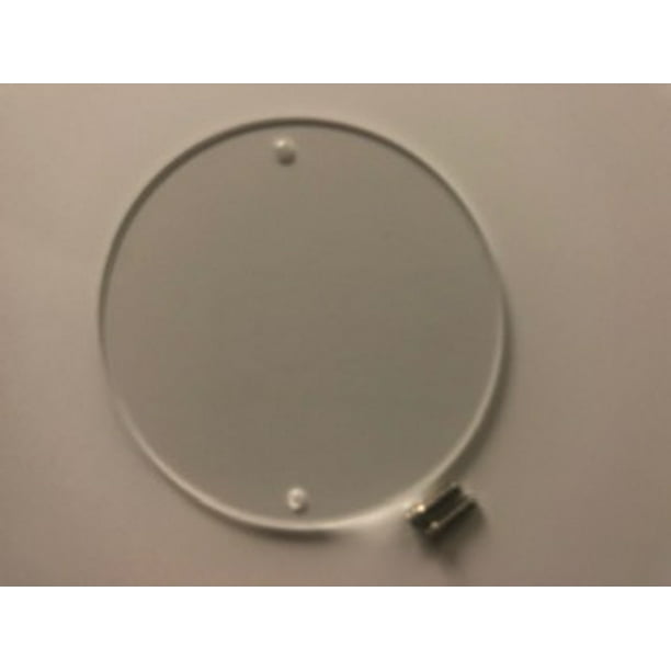 1/4” (.22 to .25”) Thick 7” Diameter Reusable Clear Plastic Pipe Flange