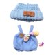 thumbnail image 1 of Mono para muñeca, trajes de muñeca con colgante, manos libres para niñas pequeñas, accesorios de fotografía flexibles, disfraces, ropa para muñecas de Azul con sombrero, 1 of 8