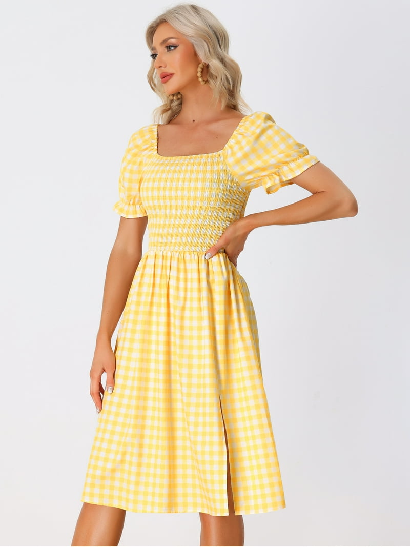 casual checkered dress Summer Casual Plaid Dress for Women