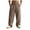 Coffee, variant on GEWSEY Men's Casual Linen Pants Loose Fit Drawstring Waist Lightweight Linen Trousers Summer Yoga Beach Long Pants (Black, 3XL)