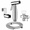 Chrome, variant on Handheld Bidet Sprayer Kit for Toilet, Adjustable Stainless Steel Toilet Jet Sprayer with Hose, T-Valve and Dual Mount Holder