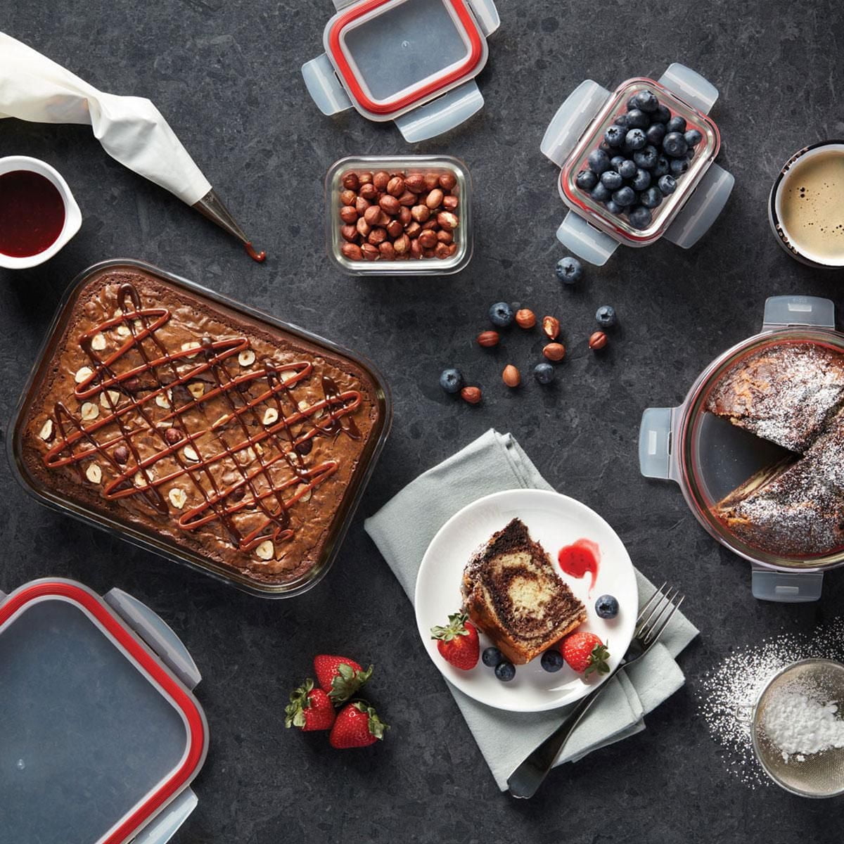 Starfrit LocknLock Glass 54oz / 1.6L rectangular container, Borosilicate glass