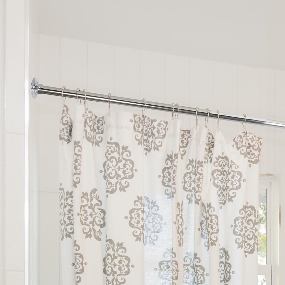 Design House 559146 72-inch Stainless Steel Shower Rod 5-Pack Polished Chrome
