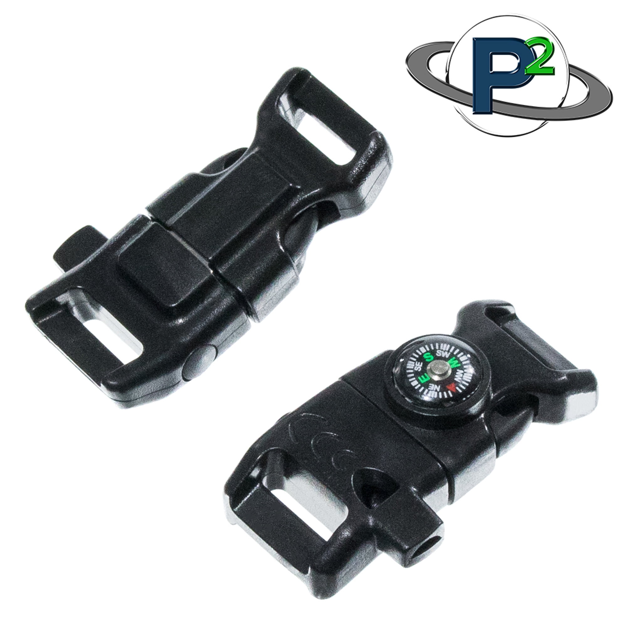 Portable Survival Paracord Bracelet w/ Flint Starter Buckle Scraper Whistle Kits 