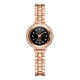 thumbnail image 1 of Reloj de pulsera con correa de acero para mujer y niña, de aleación, de cuarzo, a la moda (oro rosa con negro), 1 of 1