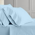 thumbnail image 4 of Split Cal-King 7-PC Sheet Set [4-Pillowcases] - 1000-Thread Count 100% Organic Cotton, 15" Deep Pockets - Light Blue, 4 of 7