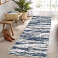 thumbnail image 2 of Nasitip Modern Stripe Blue 2'x6' Area Rugs for Living Room Soft Low Pile Non-Sliping, Machine Washable, 2 of 7