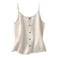 thumbnail image 6 of Tank Top for Women Linen, 2026 Summer Comfy Casual Loose Lightweight Sleeveless Shirts, White 2XL, 6 of 8
