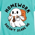 thumbnail image 3 of Instant Message - Homework Ghost - Toddler & Youth Girls Short Sleeve Graphic T-Shirt, 3 of 6