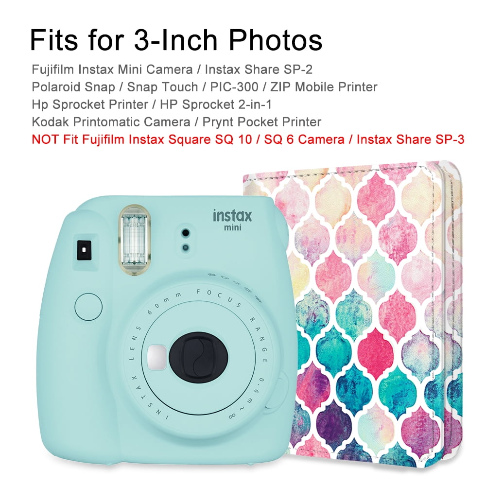 104 Mini Films Photos Album pour Fujifilm Instax Mini 9//8 // 90//25 // 70 Polaroid Z2300 PIC-300P 3-inch Film Colorful Mosaic Instax SP-2 SP-1 Fintie Fujifilm Instax Mini Film Album