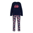 thumbnail image 4 of Holiday Time Women's Snowman Holiday Plush Pajama Set, 2-Piece, Sizes S to 3X, 4 of 5