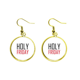 thumbnail image 1 of Celebran el Viernes Santo Canada bendición &nbsp; &nbsp; Gala Festival de vacaciones &nbsp; celebración &nbsp; palabras Ear Dangle Golden Drop Earring Jewelry Mujer Unbranded M, 1 of 3