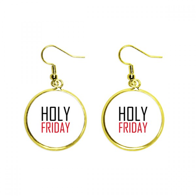 Celebran el Viernes Santo Canada bendición Gala Festival de vacaciones celebración palabras Ear Dangle Golden Drop Earring Jewelry Mujer Unbranded M