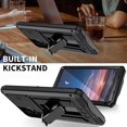 thumbnail image 5 of Aluminum Metal Gorilla Glass Shockproof Military Heavy Duty Sturdy Case for Samsung Galaxy S24 Ultra,Dteck Built-in Screen Full Body Silicone Case Slide Lens Protection Kickstand Cover,Black, 5 of 7