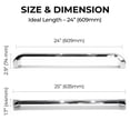 thumbnail image 7 of Bathroom Towel Bar – 20" Chrome-Finished Stainless Steel Wall Mount Rack with Mounting Kit – Rust-Resistant, Modern Design for Bathroom, Toilet, or Sink Area, 7 of 7