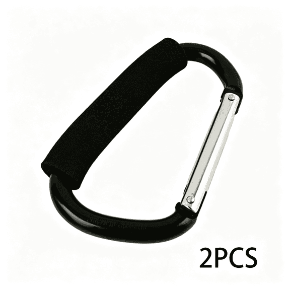 ZHZFKQ Stroller Hooks 2 Pack Heavy Duty Large Carabiner Clips for Bags&Baby Gear|Universal Fit,Hang Diaper,Purse,Grocery&Shopping Bags,Mommy Accessories,Backpack,Camping,Hiking,Travel,Moms Gift