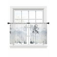 thumbnail image 6 of Foggy Forest Gray Sheer Curtains for Living Room Bedroom Vintage Mountain Grey Tree Sheer Curtains 45 Inch Long 2 Panels Set Light Filtering Curtain Window Treatments Drapes for Dining Room, 6 of 6