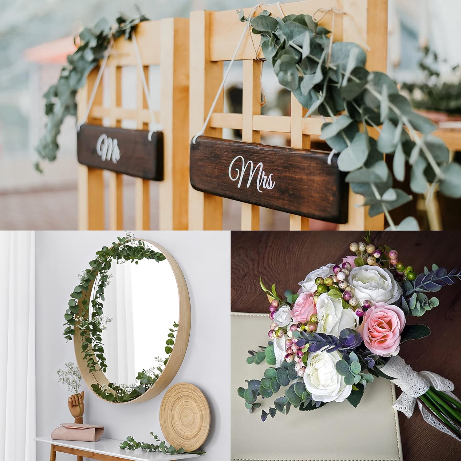 12 Pcs Dried Preserved Eucalyptus Stems Bundle, 17" 100% Natural Eucalyptus Plant, Fresh Eucalyptus for Shower Hanging, Dried Flowers Arrangement Home Decor (Green)