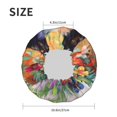 thumbnail image 4 of KLL Colorful Flower Dog Pattern Shower Cap & Bath Cap for Women,Reversible Oversized Waterproof Shower Caps for all Hair Lengths,Elastic Reusable Bathing Hair Cap, 4 of 6