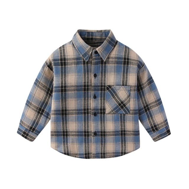 COM1950s Chemise à Manches Longues Col Rabattu, Veste Décontractée à Capuche pour Garçons