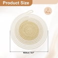 thumbnail image 2 of 2Pcs Round Braided Placemats, 9.4" Woven Placemats Kitchen Table Place Mats with Hook for Farmhouse Decor(Beige), 2 of 7
