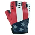 thumbnail image 3 of Renegade Classic Goatskin Leather Motorcycle Gloves for Men Fingerless Biker Gloves with American Flag and Reflective Star Design, 3 of 7