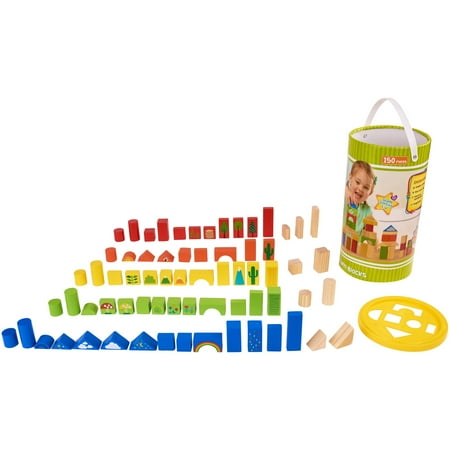 Wooden Broadsword - Spark .Create. Imagine. 150-Piece Wooden Blocks Set, Designed for Ages 24 Months and Up