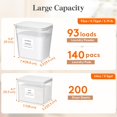 thumbnail image 4 of Lifewit 4 Pack Laundry Pods container & Dryer Sheet Holder Sets, Laundry Powder Container with press-to-open Lid, Laundry Room Organization and Storage for Bead, Scent Booster with Labels and Spoons, 4 of 8