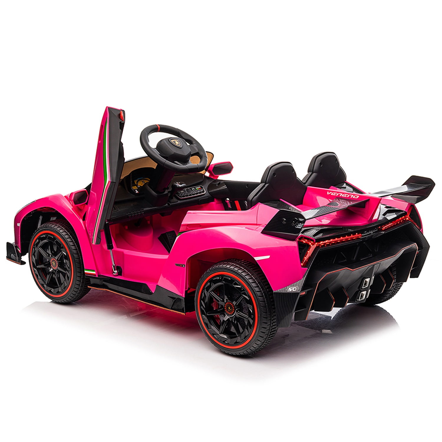 CIPACHO Licensed Lamborghini Poison Small Dual Drive 12V Powered Ride Ons Sports Car with 2.4G Remote Control, Pink CIPACHO Licensed Lamborghini Poison Small Dual Drive 12V Powered Ride Ons Sports Car with 2.4G Remote Control, Pink