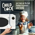 thumbnail image 3 of Nostalgia 0.7 cu ft Retro Microwave Oven, 700W Countertop Microwave Oven with 8 Auto Cook Programs, White, 3 of 7