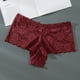 thumbnail image 2 of Gibobby Ropa interior bikini elástica Ropa interior calada Sexy encaje para mujer, cintura trasera encaje, cintura media alta, hueco, transpirable, cinturón ensanchado, bragas （Rojo， XL), 2 of 4